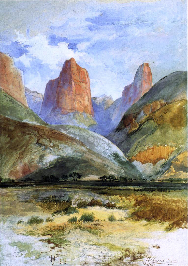 Thomas Moran Colburn's Butte, South Utah - Canvas Print