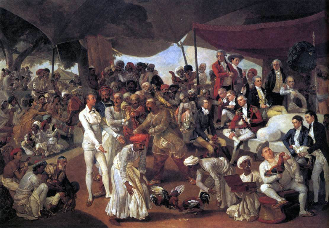 Johann Zoffany Colonel Mordaunt's Cock Match - Canvas Print
