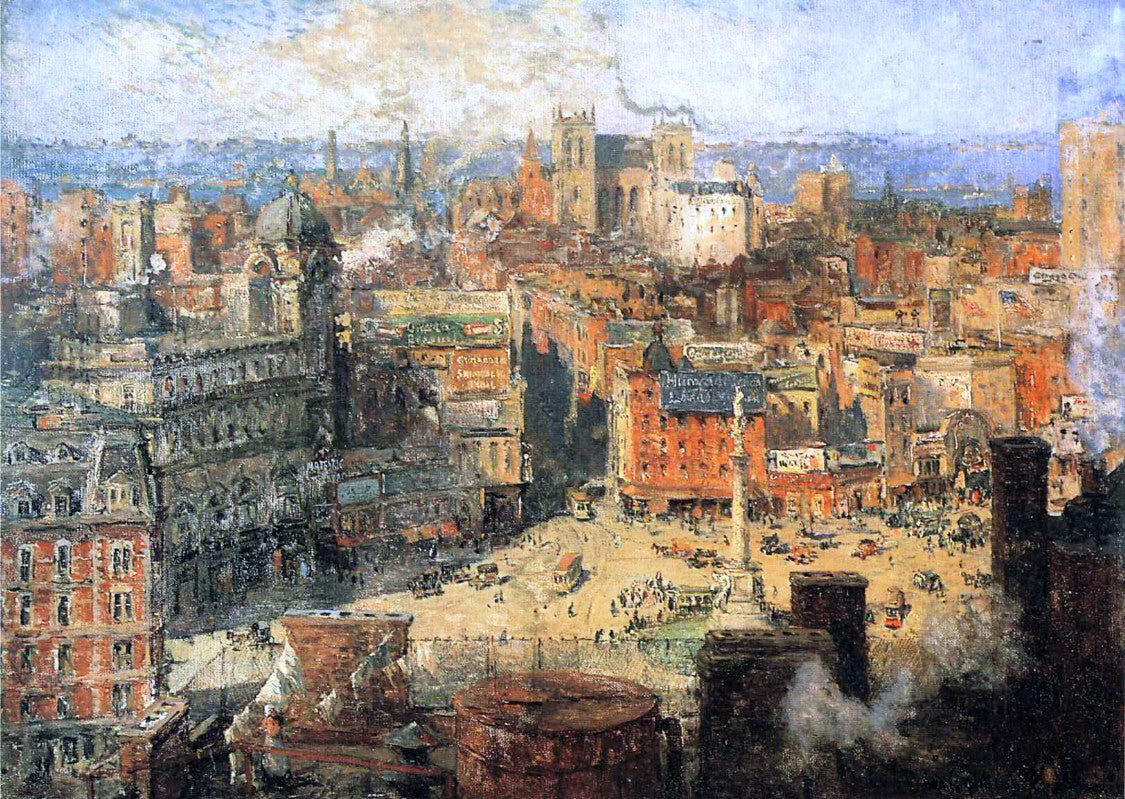 Colin Campbell Cooper Columbus Circle - Canvas Print