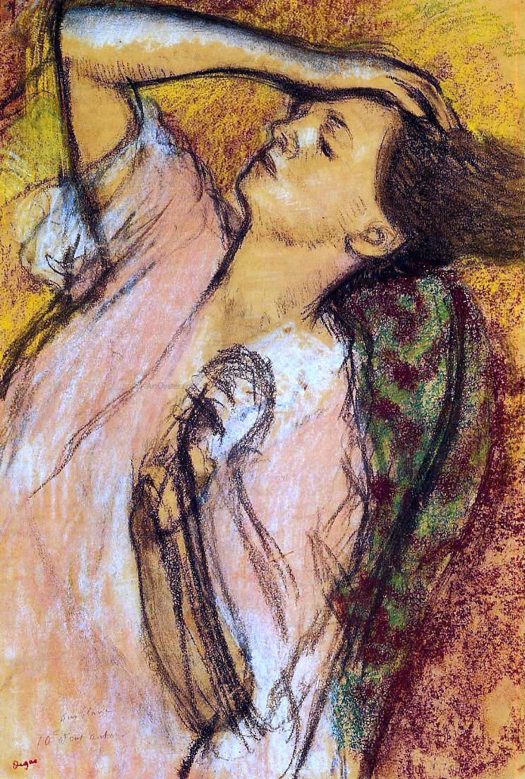 Edgar Degas Combing the Hair - Canvas Print