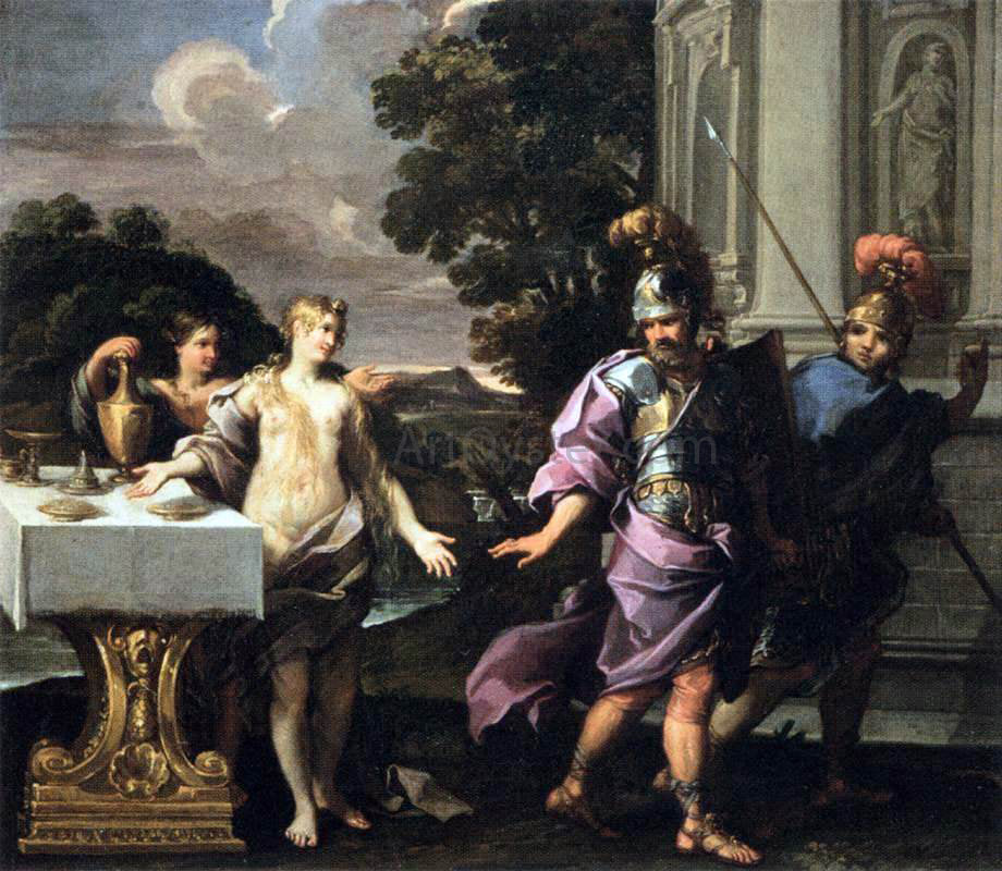 Giuseppe Passeri Companions of Armida and Rinaldo - Canvas Print