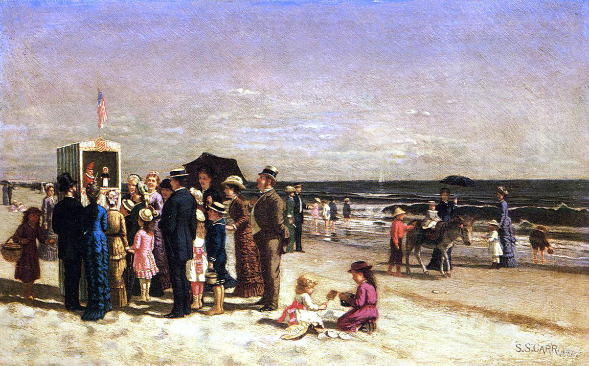 Samuel S Carr Coney Island Hurdy Gurdy - Canvas Print