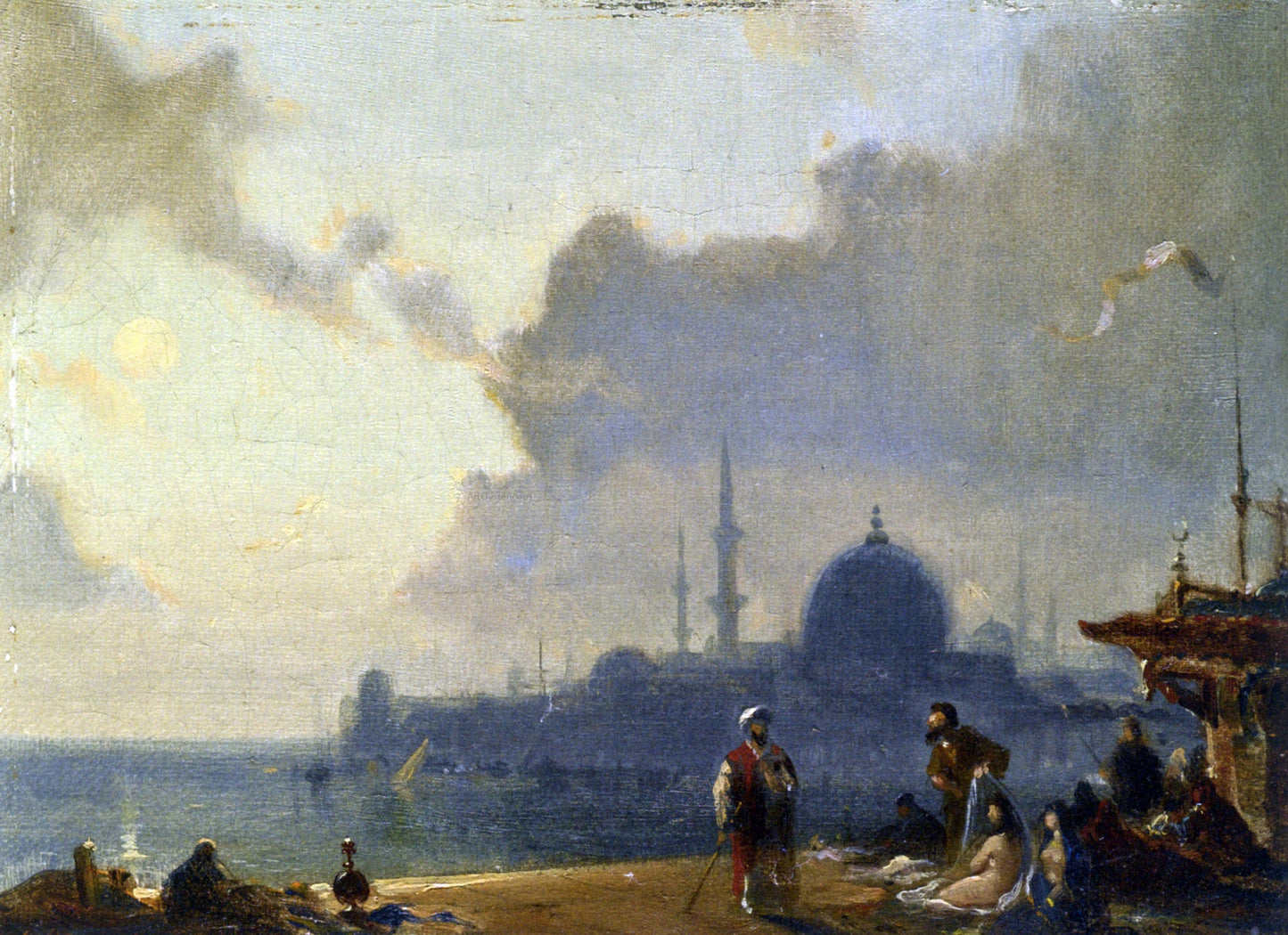 Amedee Rosier Constantinople au clair de lune - Canvas Print