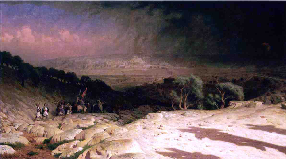 Jean-Leon Gerome Consumjmatum est. Jerusalem - Canvas Print