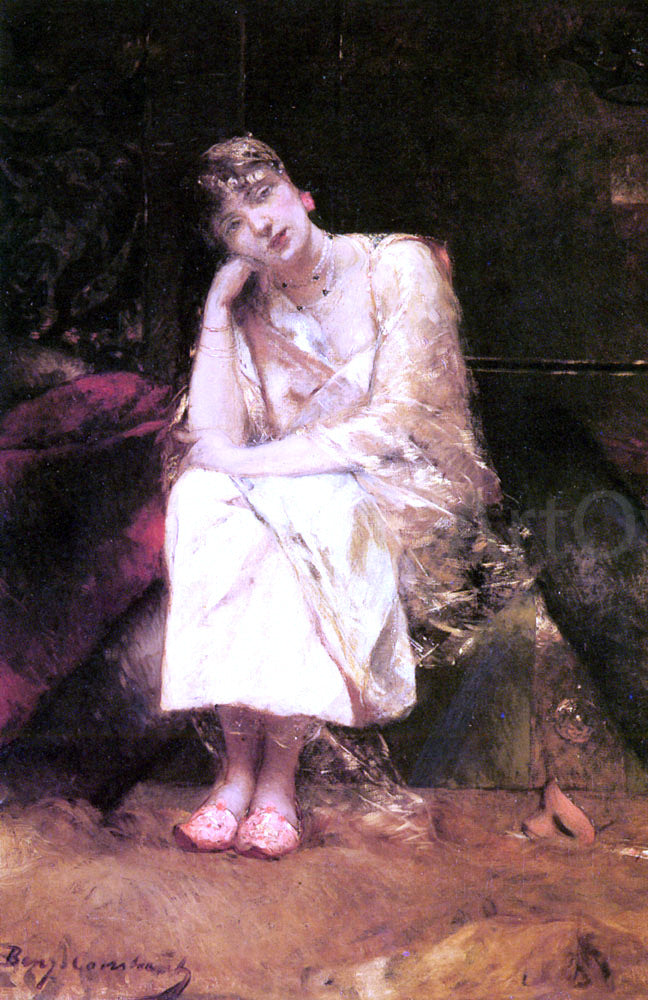 Jean-Joseph Benjamin Constant Contemplation - Canvas Print