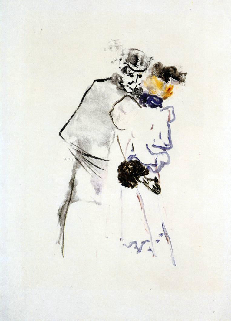 Henri De Toulouse-Lautrec The Conversation - Canvas Print