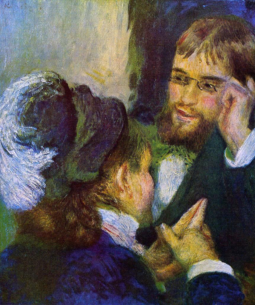 Pierre Auguste Renoir Conversation - Canvas Print