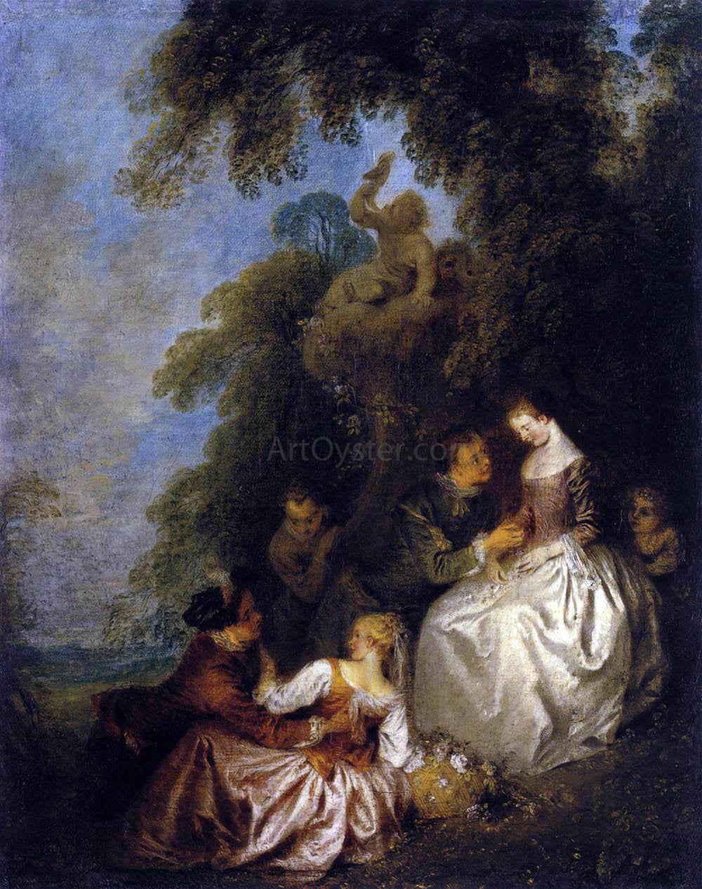 Jean Joseph Pater Conversation Galante - Canvas Print