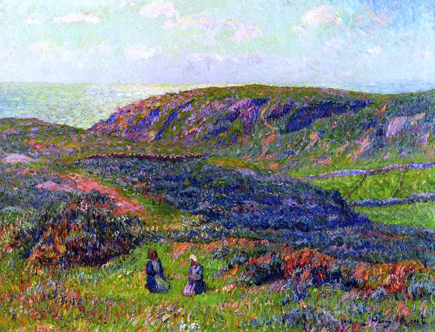 Henri Moret Conversation in the Moor - Canvas Print