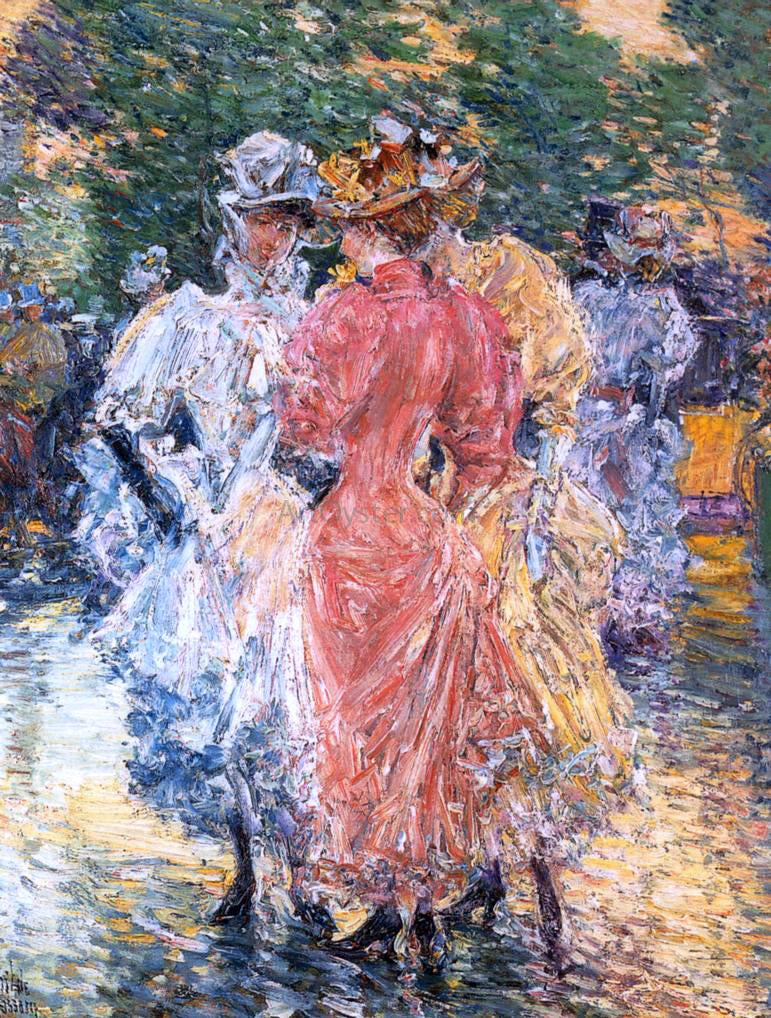 Frederick Childe Hassam Conversation on the Avenue - Canvas Print