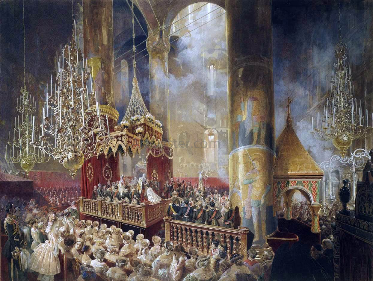 Mihaly Zichy Coronation of Alexander II - Canvas Print