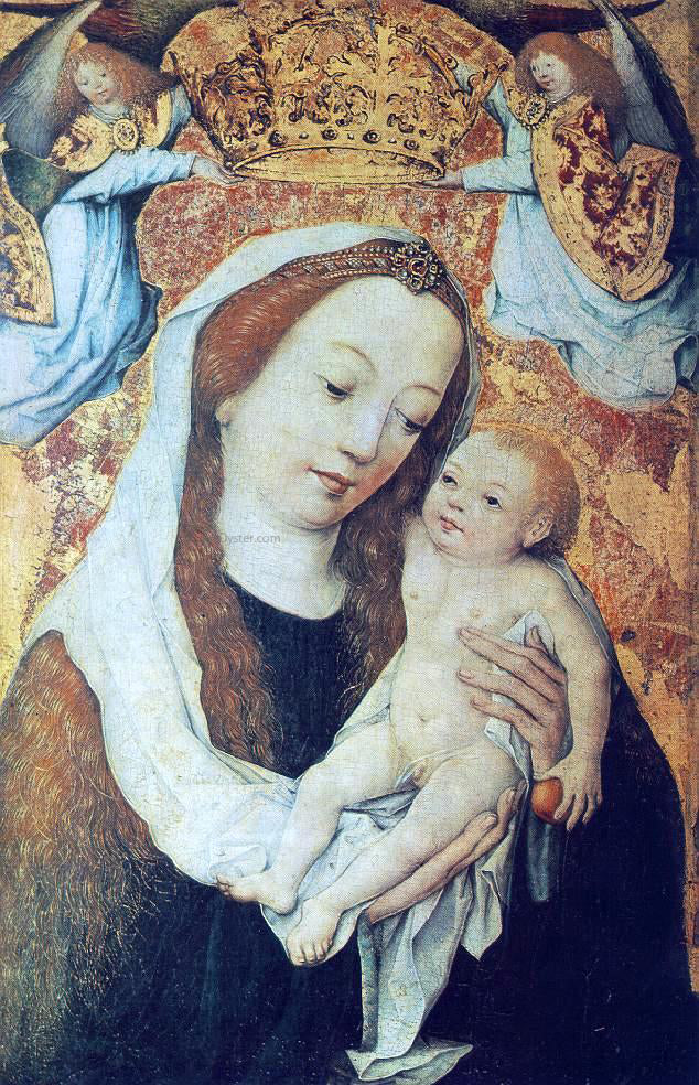 Master the Housebook Coronation of Mary - Canvas Print