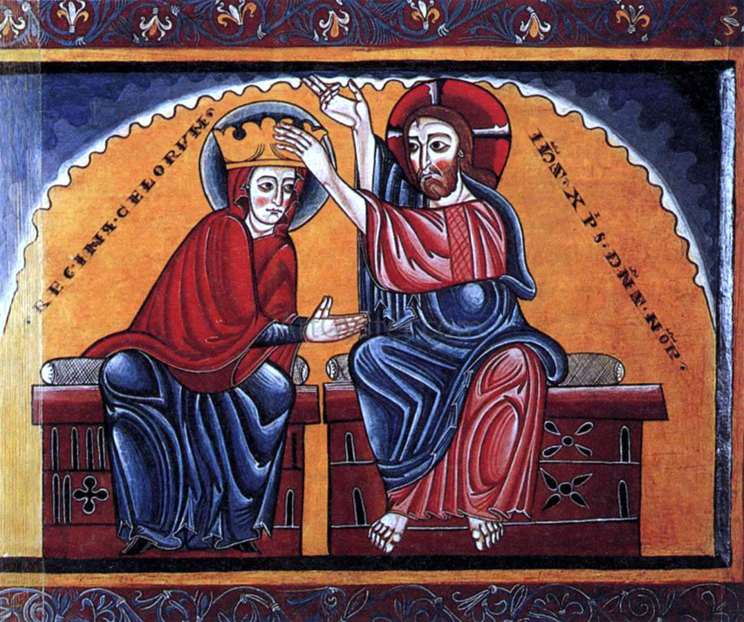 Unknown Catalan Painters Coronation of Mary - Canvas Print