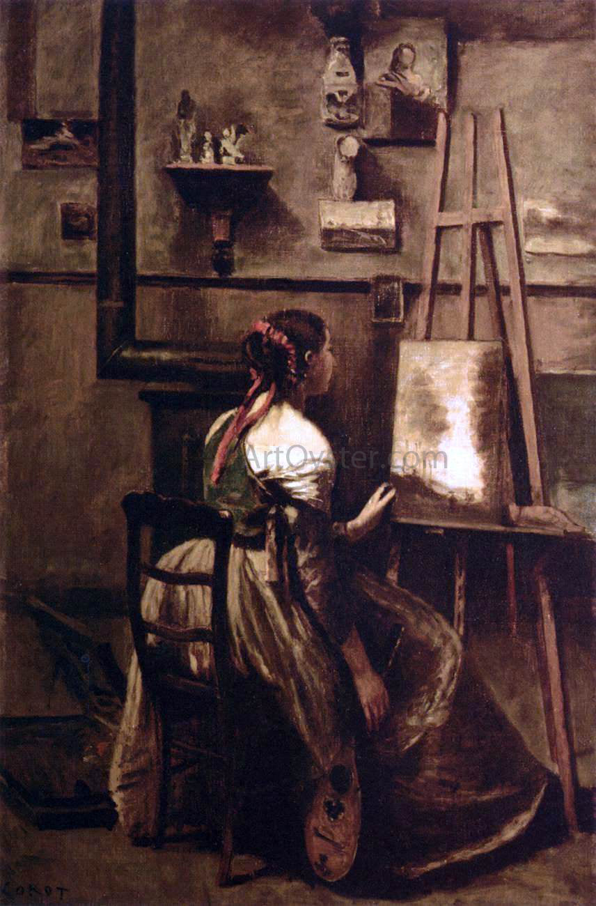 Jean-Baptiste-Camille Corot Corot's Studio - Canvas Print