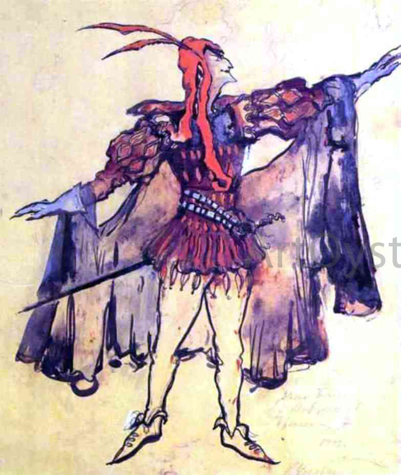 Constantin Alexeevich Korovin Costume Design for Arrigo Boito's Opera Faust - Canvas Print