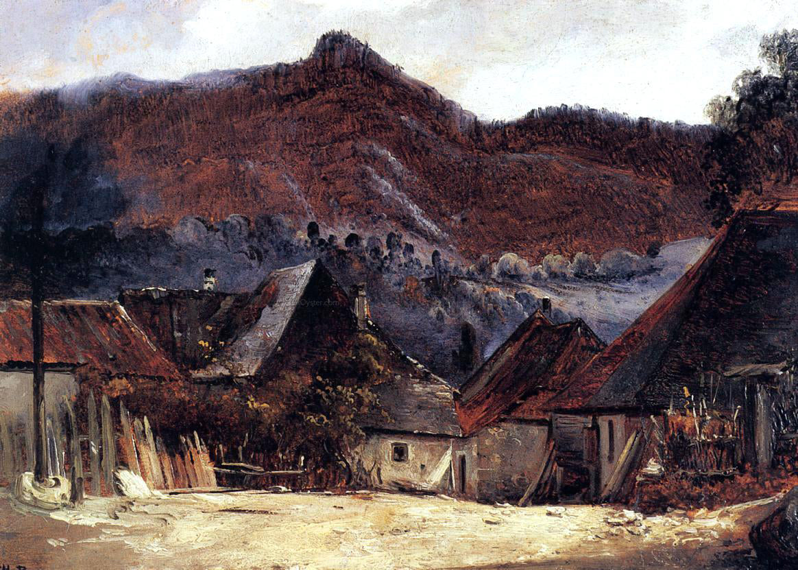 Theodore Rousseau Cottages in the Jura - Canvas Print