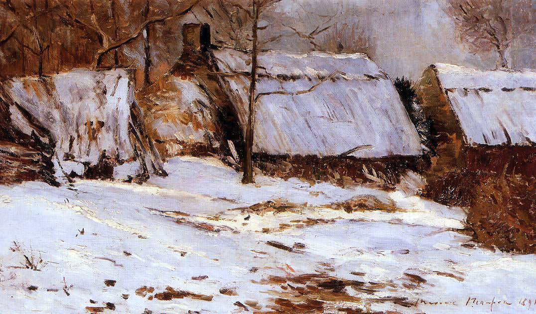 Maxime Maufra Cottages in the Snow - Canvas Print