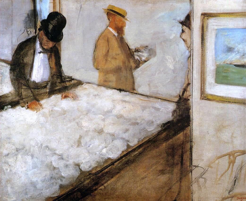 Edgar Degas Cotton Merchants in New Orleans - Canvas Print