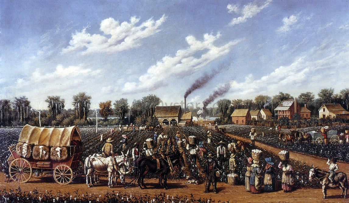 William Aiken Walker Cotton Plantation on the Mississippi - Canvas Print