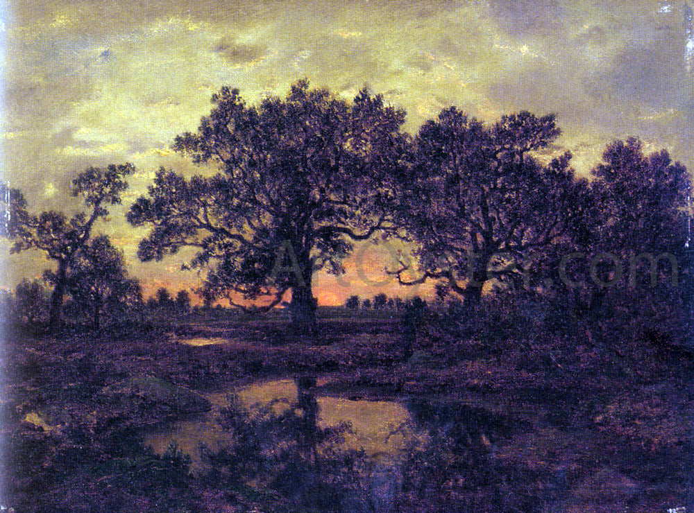 Theodore Rousseau Coucher de Soleil - Canvas Print