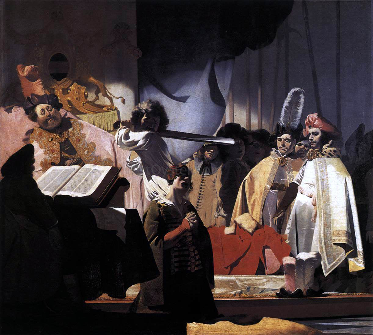 Nicolaes Van Galen Count Willem III Presides over the Execution of the Dishonest Bailiff in 1336 - Canvas Print