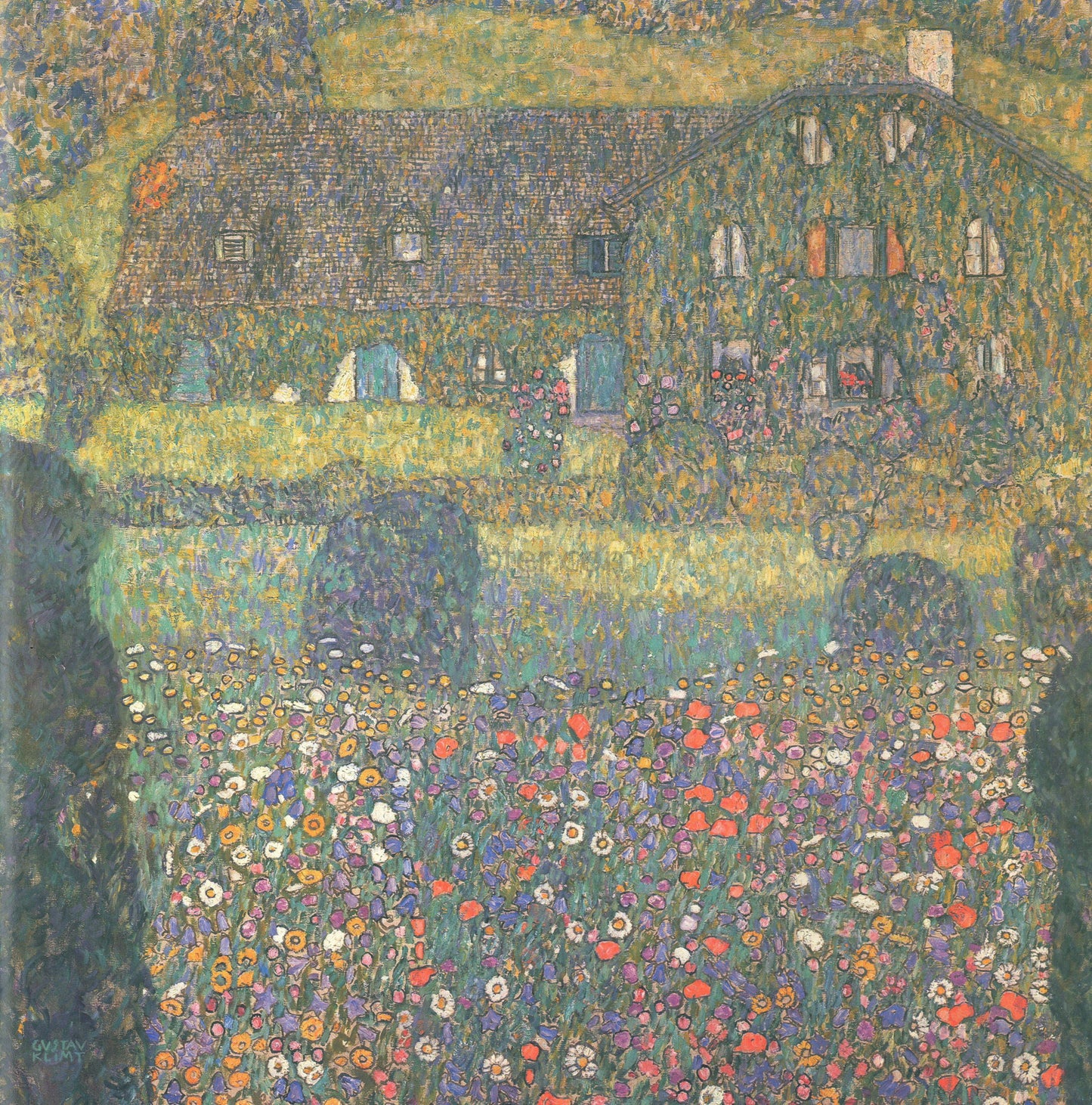 Gustav Klimt Country House by the Attersee - Canvas Print
