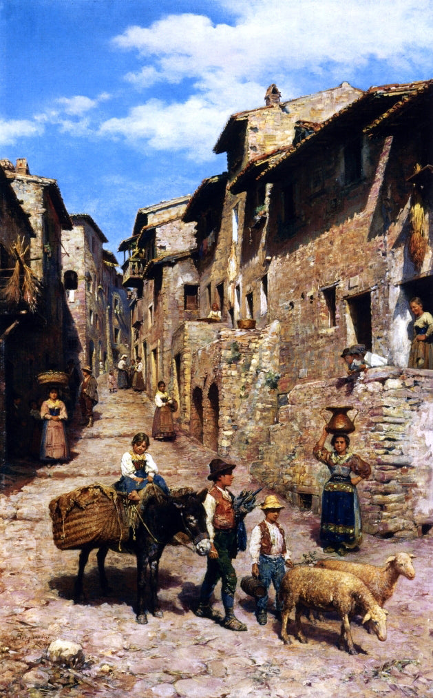 Francesco Bergamini Country Life - Canvas Print