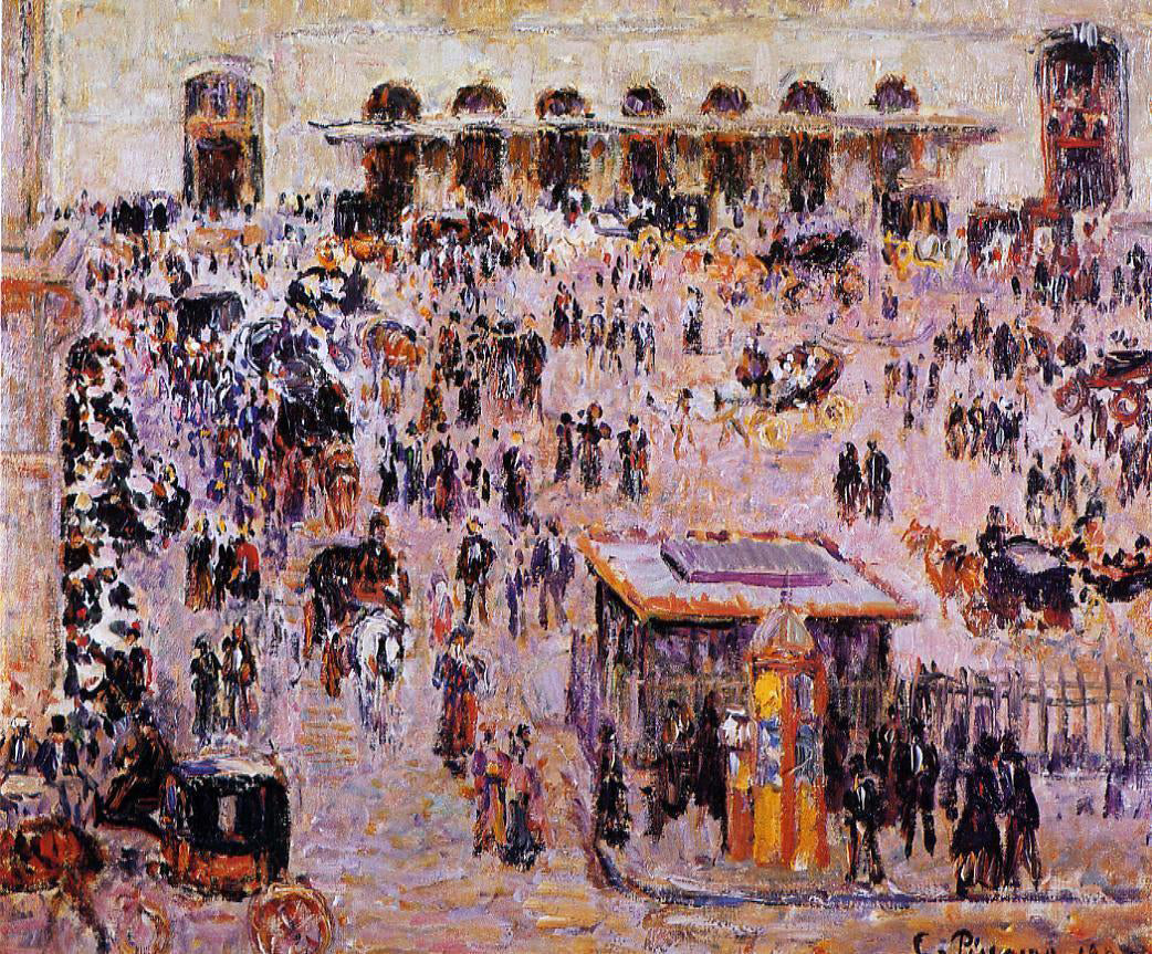 Camille Pissarro Cour du Havre, Gare Saint-Lazare - Canvas Print