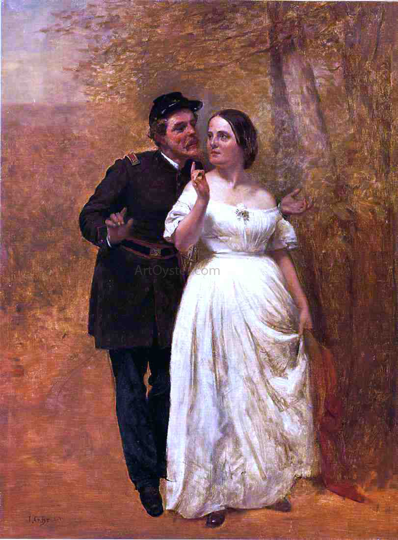 John George Brown Courting - Canvas Print