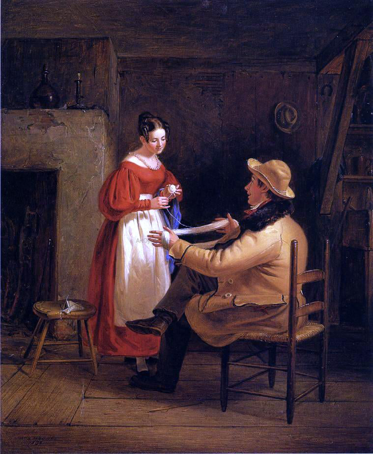 William Sidney Mount Courtship (also known as Winding Up) - Canvas Print
