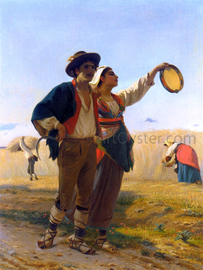 Luigi Bechi Courtship - Canvas Print