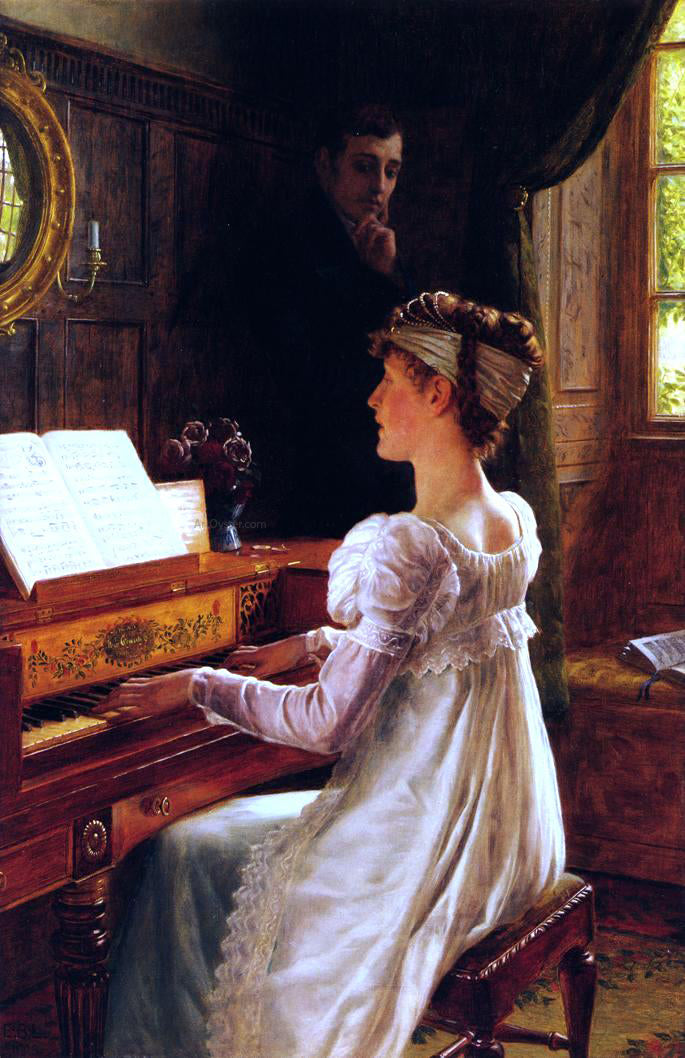 Edmund Blair Leighton Courtship - Canvas Print