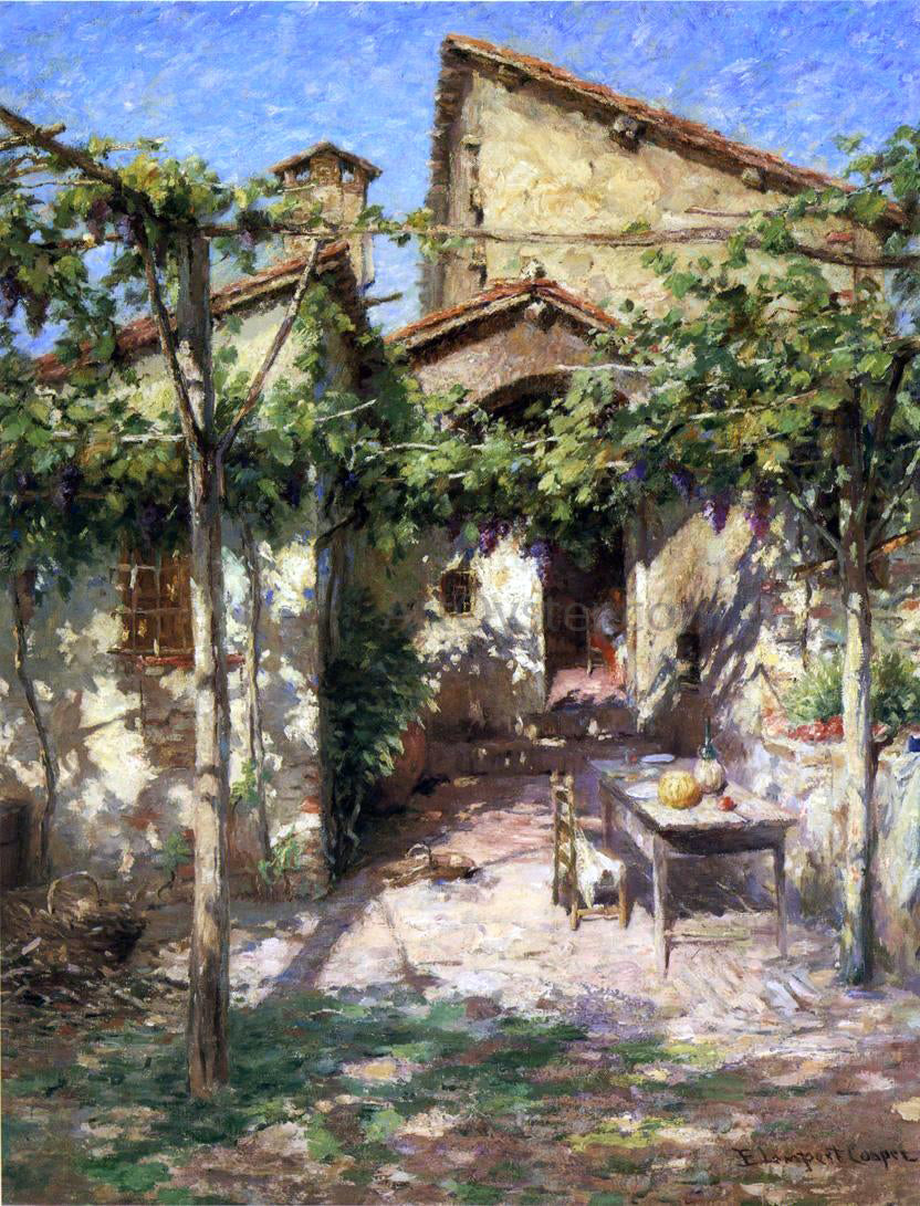 Emma Lampert Cooper A Courtyard Scene - Canvas Print
