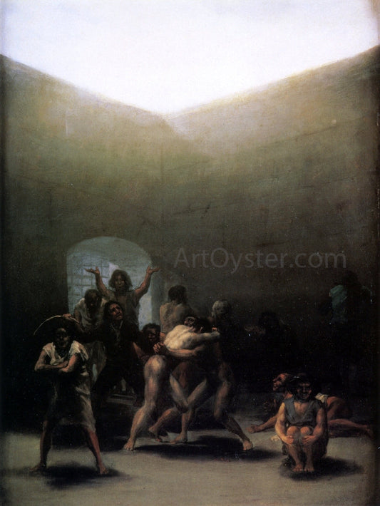 Francisco Jose de Goya Y Lucientes Courtyard with Lunatics - Canvas Print