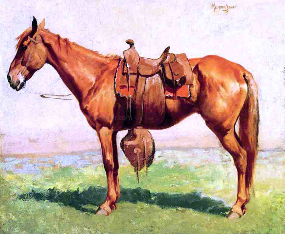 Frederic Remington A Cow Pony - Canvas Print