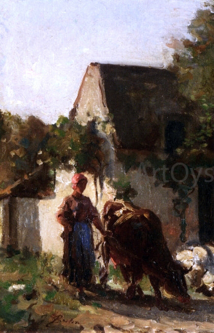 Jules-Adolphe Breton Cowheard - Canvas Print