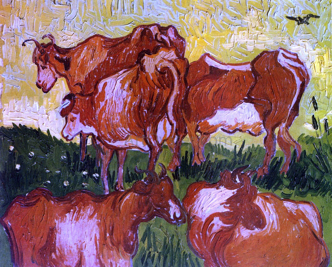 Vincent Van Gogh Cows (after Jorsaens) - Canvas Print