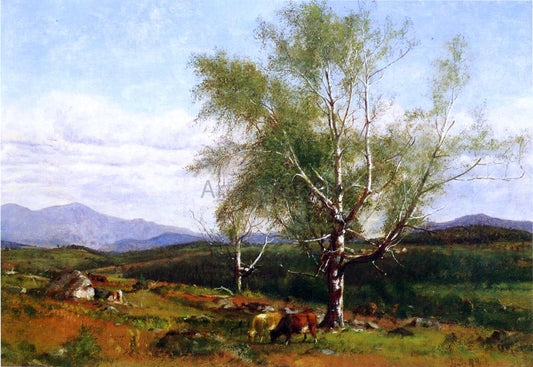James McDougal Hart Cows Grazing in a Valley - Canvas Print
