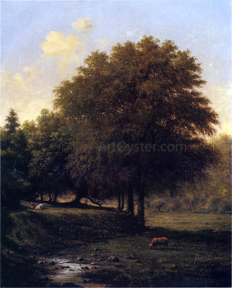 Martin Johnson Heade Cows in a Landscape - Canvas Print