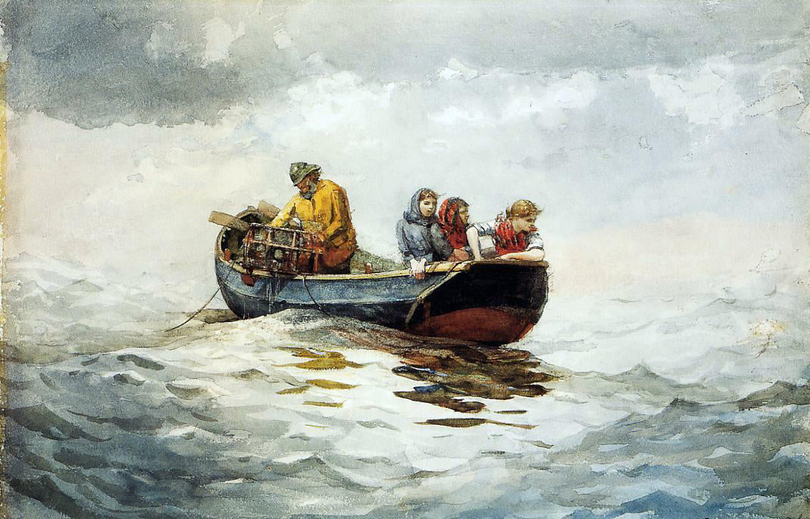Winslow Homer Crab Fishing - Canvas Print