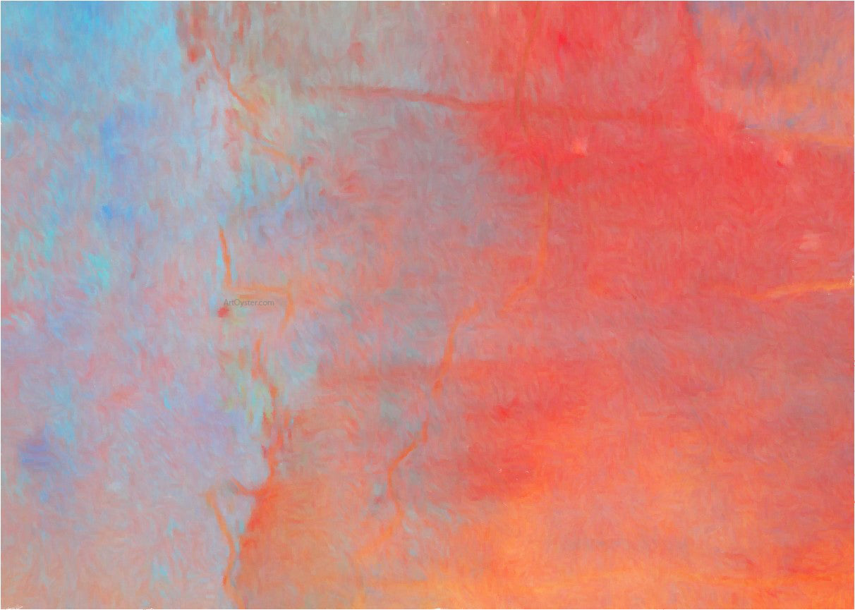 Our Original Collection Cracked Red Abstract - Canvas Print