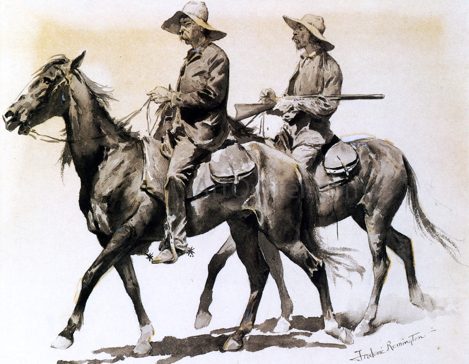 Frederic Remington Cracker Cowboys of Florida - Canvas Print