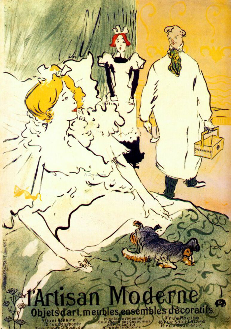 Henri De Toulouse-Lautrec Craftsman Modern - Canvas Print