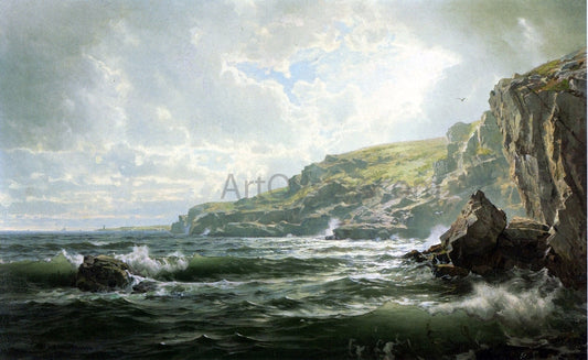 William Trost Richards Crashing Waves - Canvas Print