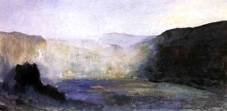 John La Farge Crater of Kilauea, Sunrise - Canvas Print