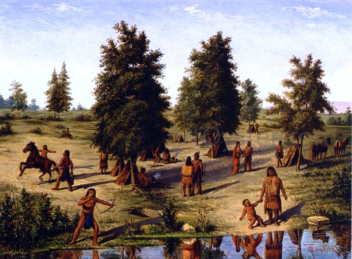 Herman Lungkwitz Crockett Street Looking West, San Antonio de Bexar - Canvas Print