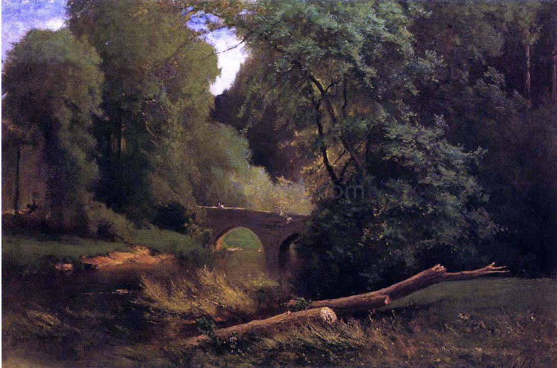 George Inness Cromwell's Bridge - Canvas Print