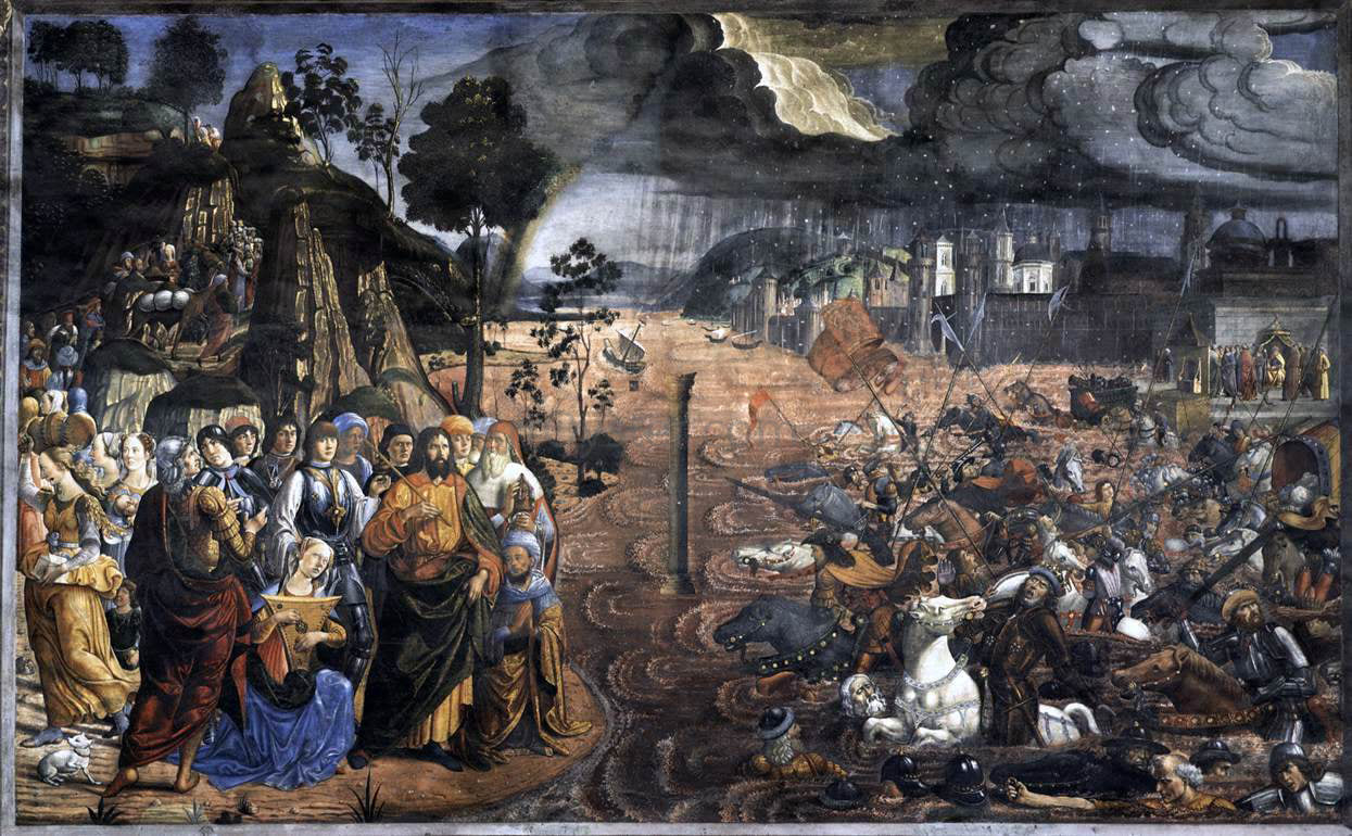 Cosimo Rosselli Crossing of the Red Sea - Canvas Print