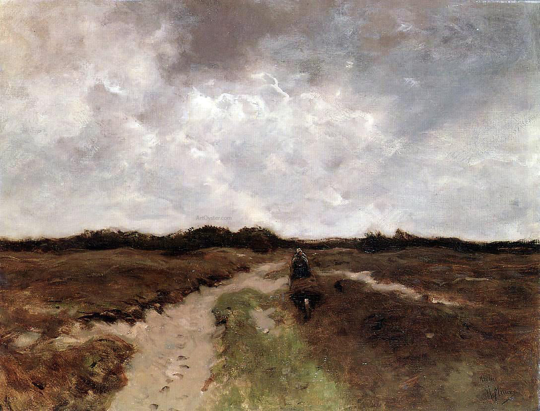Anton Mauve Crossing the Heath - Canvas Print
