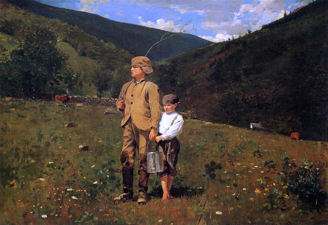 Winslow Homer Crossing the Pasture - Canvas Print